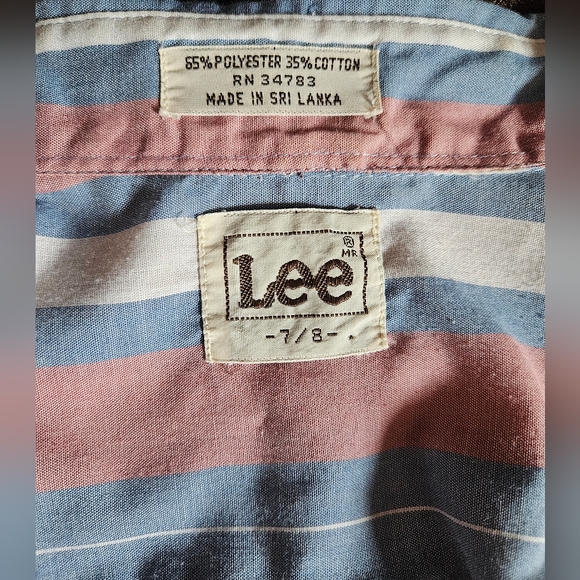 VINTAGE LEE 70's size 7/8 button-down - Picture 9 of 9